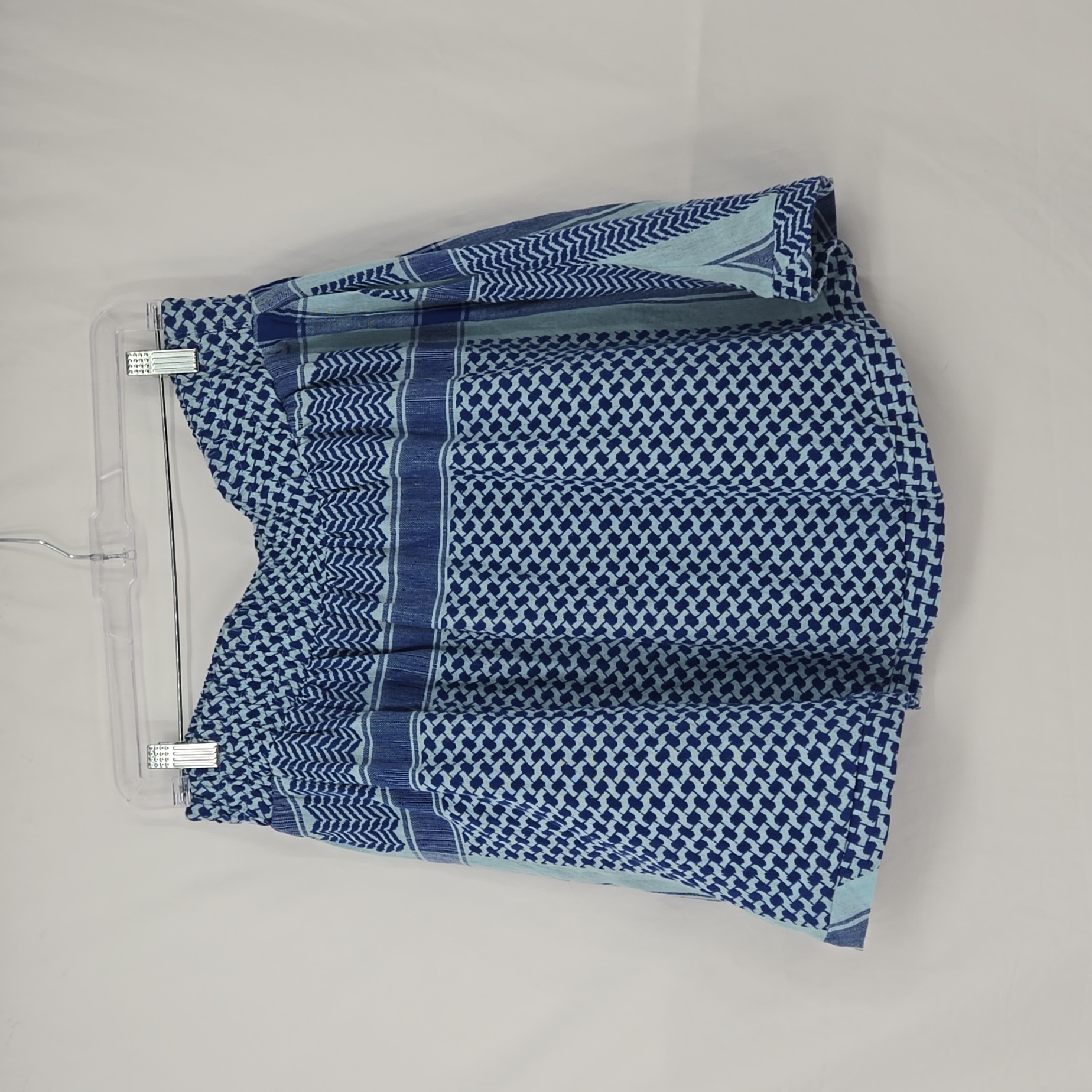 Copenhagen Cecilie Blue Mid Length Wide Elastic Waistband Skirt Size Xl